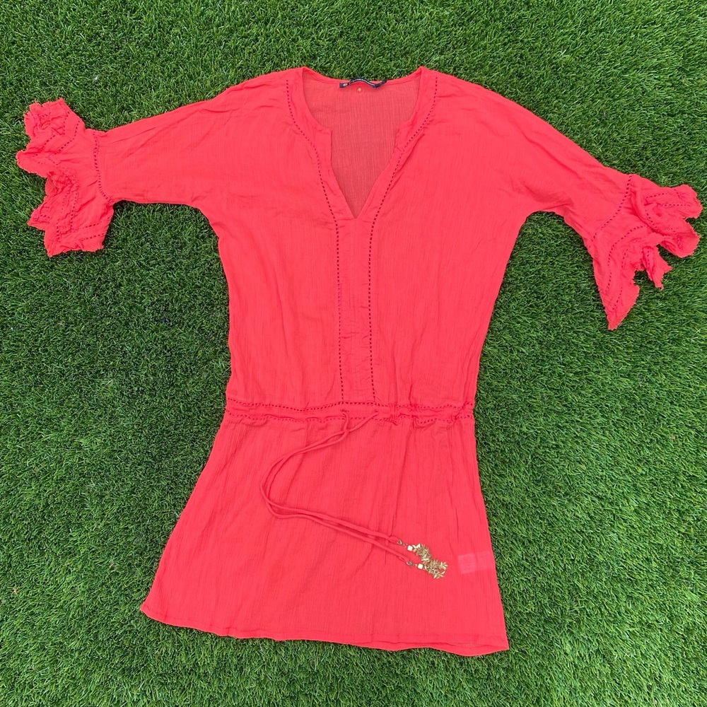 Vix Red Cotton Coverup